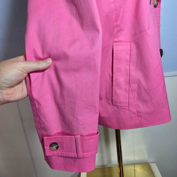 Talbots Petite Large Bright Pink Collared Button Up Longsleeve Blazer Jacket - Picture 7 of 14
